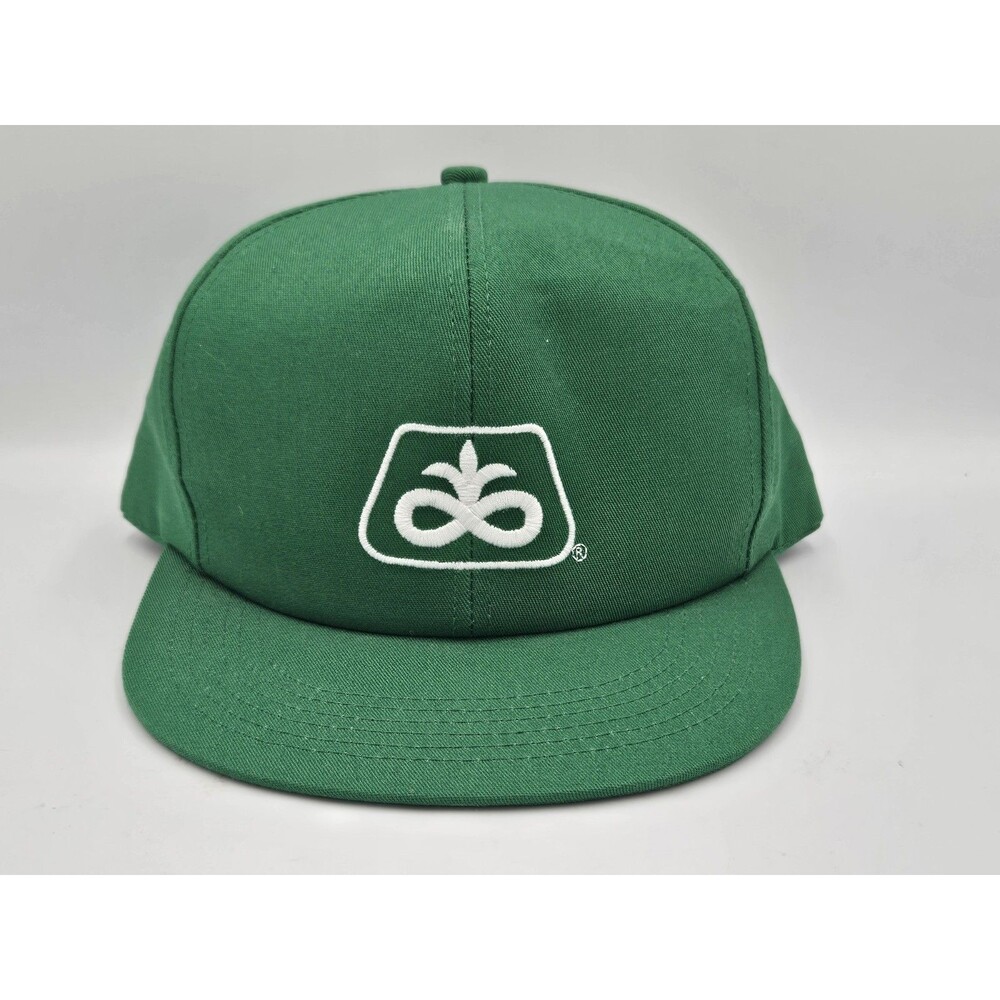 Vintage Pioneer Seed Men's Green Snapback Trucker Hat White Logo